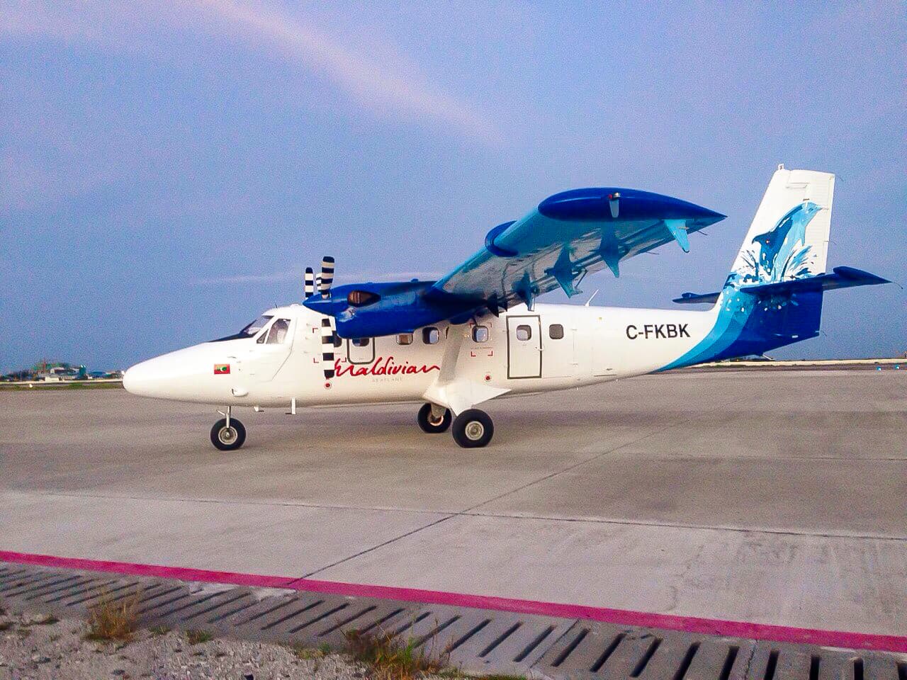 Maldivian domestic aircraft ready for an island connection